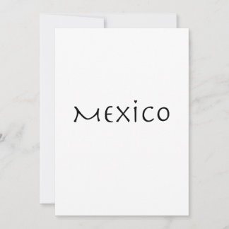 Mexico - minimalistic typography card kaart