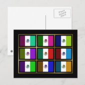 Mexico Multihue Flags Briefkaart (Voorkant / Achterkant)