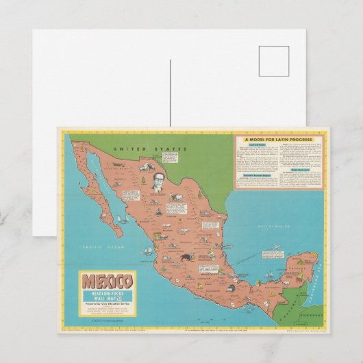 Mexico - Muur met focus en hoofddoel Briefkaart (Voorkant / Achterkant)