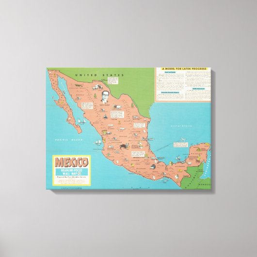 Mexico - Muur met focus en hoofddoel Canvas Afdruk (Voorkant)