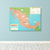 Mexico - Muur met focus en hoofddoel Canvas Afdruk (Insitu (Houten vloer))