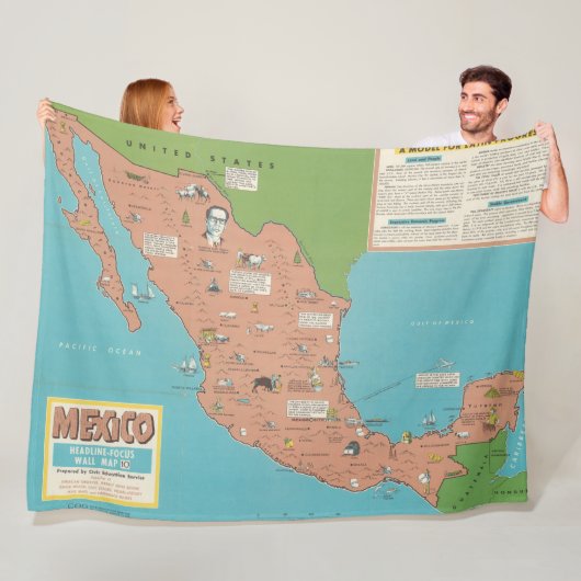 Mexico - Muur met focus en hoofddoel Fleece Deken (In situ)