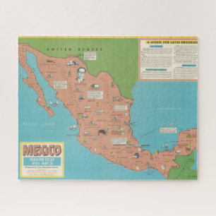 Mexico - Muur met focus en hoofddoel Legpuzzel
