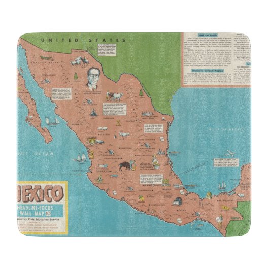Mexico - Muur met focus en hoofddoel Snijplank (Voorkant)