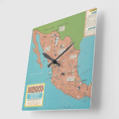 Mexico - Muur met focus en hoofddoel Vierkante Klok (Hoek)