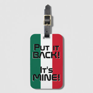 Mexico National Flag Funny Patriotic Bagagelabel