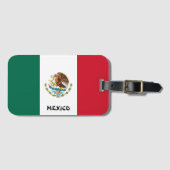 Mexico National Flag Patriotic Bagagelabel (Voorkant (horizontaal))