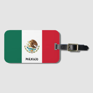 Mexico National Flag Patriotic Bagagelabel