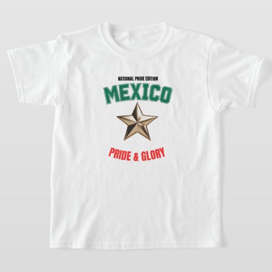 Mexico Nationale Trots Editie Kids Basic T-Shirt (Laagn)