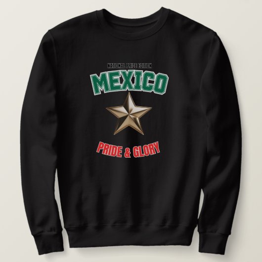 Mexico Nationale Trots Heren Basic Sweatshirt (Design voorkant)