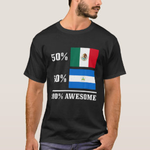 Mexico Nicaragua Mexicaanse Nicaraguaanse vlag Pri T-shirt