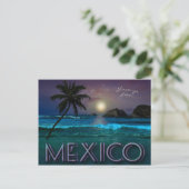 Mexico Night at the Beach (aanpasbaar) Briefkaart (Staand voorkant)