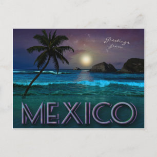 Mexico Night at the Beach (aanpasbaar) Briefkaart