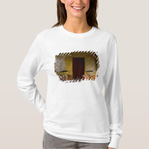 Mexico, Oaxaca, Middagzon verlicht balkon van T-shirt
