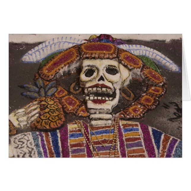 Mexico, Oaxaca. Sand tapestry (tapete de arena) (Voorkant Horizontaal)