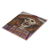 Mexico, Oaxaca. Sand tapestry (tapete de arena) Tegeltje (Zijkant)