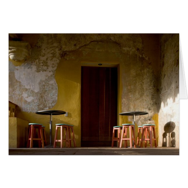 Mexico, Oaxaca, vanmiddag licht de balkon van de z (Voorkant Horizontaal)