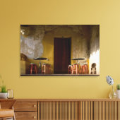 Mexico, Oaxaca, vanmiddag licht de balkon van de z Canvas Afdruk (Insitu (Woonkamer))