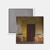 Mexico, Oaxaca, vanmiddag licht de balkon van de z Magneet (Voorkant / Achterkant)