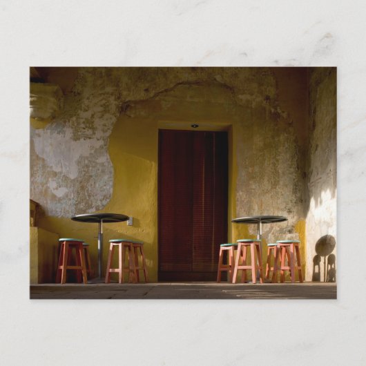 Mexico, Oaxaca, vanmiddag zonlicht balkonijn van Briefkaart (Voorkant)