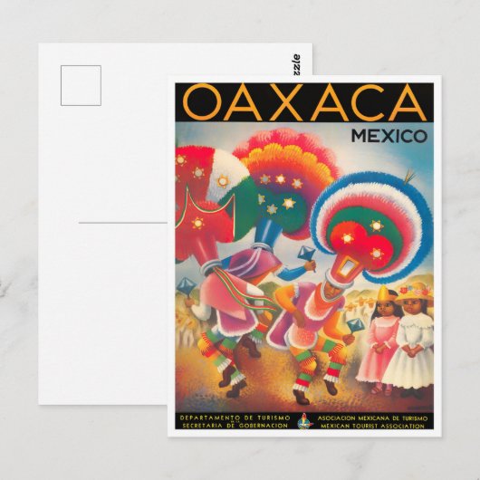 Mexico Oaxaca vintage-briefkaart Briefkaart (Voorkant / Achterkant)