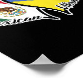 Mexico Oekraïne Vlag Hart Half Mexicaanse Half Poster (Hoek)