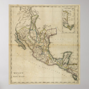 Mexico of Nieuw-Spanje Poster