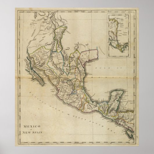 Mexico of Nieuw-Spanje Poster (Voorkant)