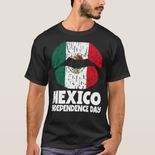 Mexico Onafhankelijkheidsdag 2022 Lips Pride Mexic T-shirt (Voorkant)