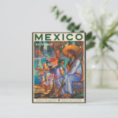 Mexico, oud poster, briefkaart (Staand voorkant)