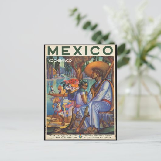 Mexico, oud poster, briefkaart (Staand voorkant)