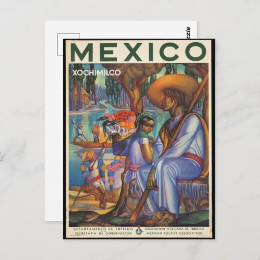 Mexico, oud poster, briefkaart (Voorkant / Achterkant)
