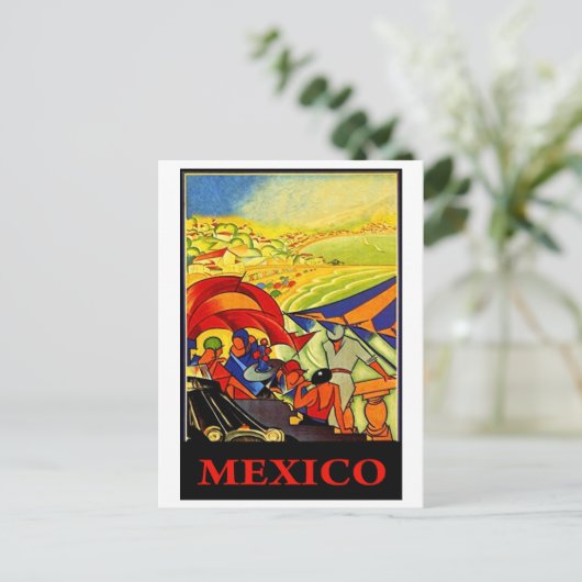 Mexico, oud reizen briefkaart (Staand voorkant)