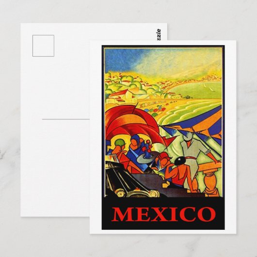 Mexico, oud reizen briefkaart (Voorkant / Achterkant)
