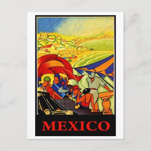 Mexico, oud reizen briefkaart (Voorkant)
