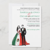 Mexico paar bruiloft uitnodiging (Voorkant)