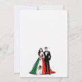 Mexico paar bruiloft uitnodiging (Achterkant)