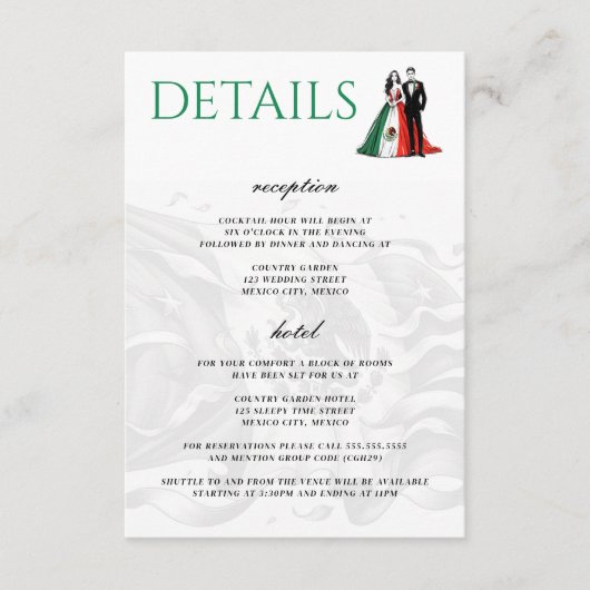 Mexico Paar Informatiekaartje (Voorkant)