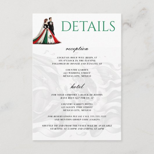 Mexico Paar Informatiekaartje (Voorkant)