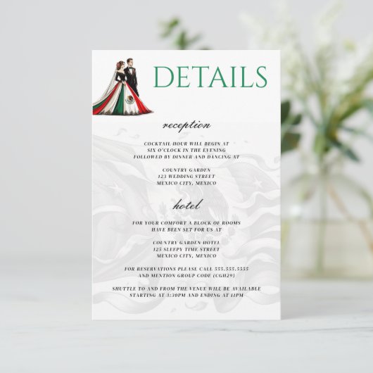 Mexico Paar Informatiekaartje (Staand voorkant)