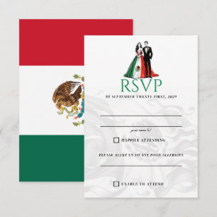 Mexico Paar RSVP-kaart RSVP Kaartje