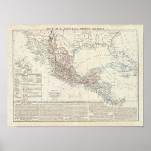 Mexico, Panama, Midden-Amerika Poster