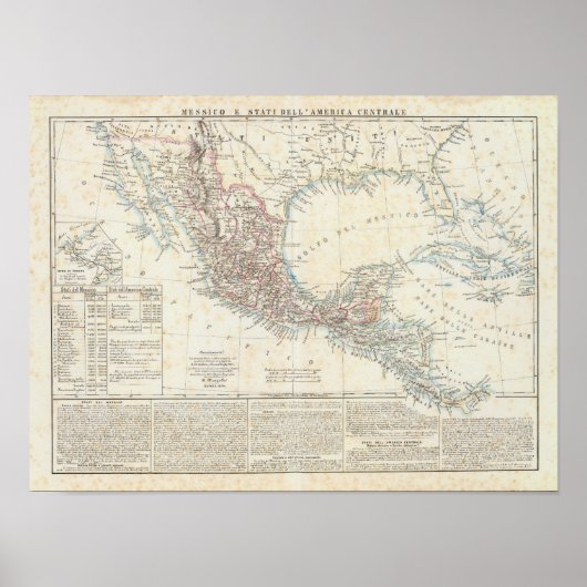 Mexico, Panama, Midden-Amerika Poster (Voorkant)