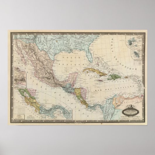 Mexico, Panama, Midden-Amerika Poster (Voorkant)