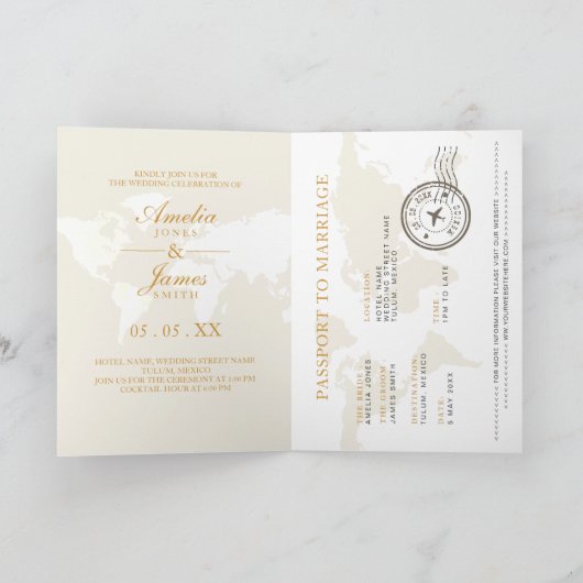 Mexico Paspoort bestemming bruiloft (Binnen)