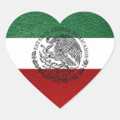 Mexico Paspoort Hart Sticker (Voorkant)