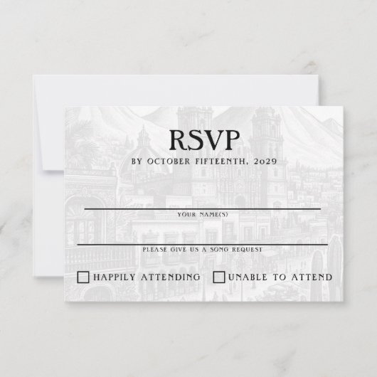 Mexico Paspoort RSVP Kaartje (Voorkant)