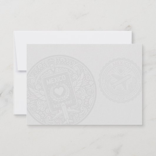Mexico Paspoort RSVP Kaartje (Achterkant)