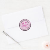 Mexico Passport Stamp met Hibiscus Flowers Ronde Sticker (Envelop)