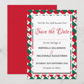 MEXICO Patriottische Huwelijksviering Save The Date (Voorkant / Achterkant)